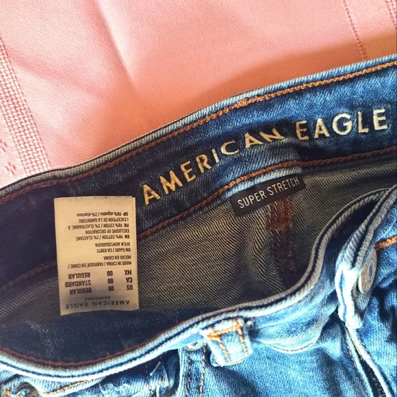 American Eagle Super Stretch Jeans sz 00 Women's - Picture 2 of 4